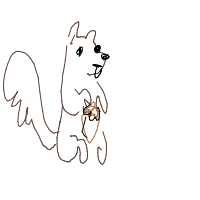 squirrel stealing food drawing by neffy in Artbitrator