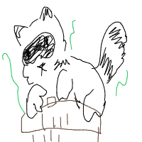 raccoon trash panda drawing by neffy in Artbitrator