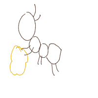 ant carrying giant crumb drawing by neffy in Artbitrator