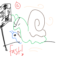 snail racing drawing by neffy in Artbitrator