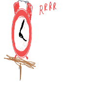 alarm clock ringing drawing by broskis in Artbitrator