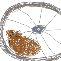 hamster on wheel drawing by aerialshere in Artbitrator
