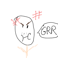 angry face drawing by broskis in Artbitrator