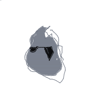 rock with sunglasses drawing by yuuvn in Artbitrator