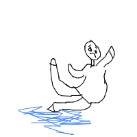 person falling over drawing by yuuvn in Artbitrator