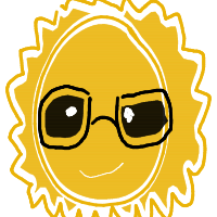 sun wearing sunglasses drawing by chad in Artbitrator