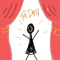 dramatic reveal drawing by shrub in Artbitrator