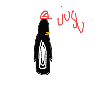 penguin with a hat drawing by mytzuliet in Artbitrator