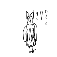 confused owl drawing by nedeljko2341 in Artbitrator