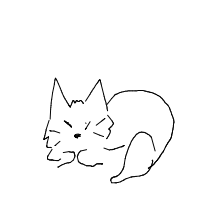 sleeping cat drawing by pyschmych in Artbitrator