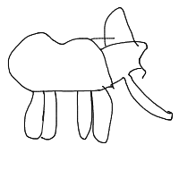 elephant drawing by fairy in Artbitrator