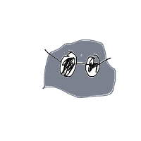 rock with sunglasses drawing by kara in Artbitrator
