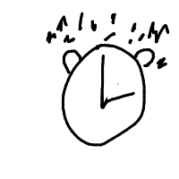 alarm clock ringing drawing by kara in Artbitrator