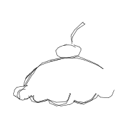 cupcake with cherry drawing by tr4n_4-n1m3 in Artbitrator