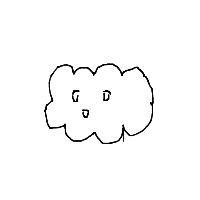 cloud with face drawing by londeehee in Artbitrator