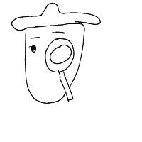 detective with magnifying glass drawing by infi in Artbitrator