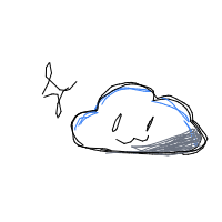 cloud with face drawing by dosgaja in Artbitrator