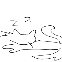 sleeping cat drawing by dosgaja in Artbitrator