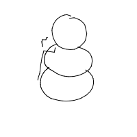 waving snowman drawing by haventhedino in Artbitrator