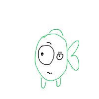 grumpy fish drawing by miles in Artbitrator