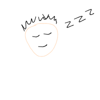 sleeping face drawing by observer in Artbitrator