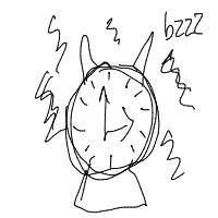 alarm clock ringing drawing by mimitastic in Artbitrator