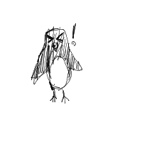 excited penguin drawing by mustvebeendawind in Artbitrator