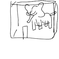 elephant in room drawing by mustvebeendawind in Artbitrator