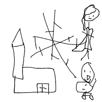 a princess with ice powers and a snowman drawing by player-s6tdd6szt in Artbitrator