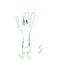 dancing cactus drawing by frant in Artbitrator