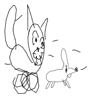 cat chasing mouse drawing by wasdas in Artbitrator