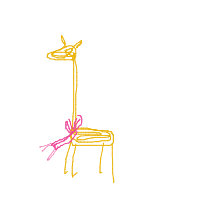 giraffe with scarf drawing by aggggg in Artbitrator