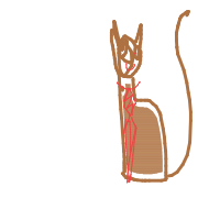cat with tie drawing by aggggg in Artbitrator
