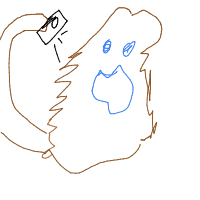 bigfoot taking selfie drawing by pinglgringleman in Artbitrator