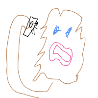 bigfoot taking selfie drawing by pinglgringleman in Artbitrator