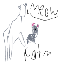 cat chasing mouse drawing by nightfall in Artbitrator