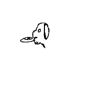 dog catching frisbee drawing by spacey1000 in Artbitrator