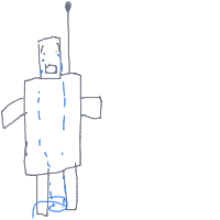 robot having existential crisis drawing by jackjb in Artbitrator
