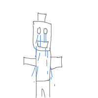 robot having existential crisis drawing by tash in Artbitrator