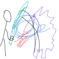 epic boss battle drawing by jackjb in Artbitrator