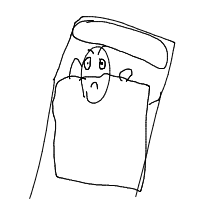 hiding under blanket drawing by subson_ic in Artbitrator