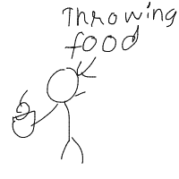 throwing food drawing by tuan in Artbitrator