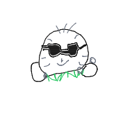 rock with sunglasses drawing by rox97 in Artbitrator