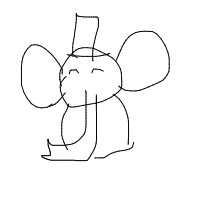 elephant with a hat drawing by yessirokaymam in Artbitrator