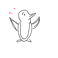 excited penguin drawing by vito in Artbitrator