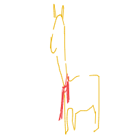 giraffe with scarf drawing by sean in Artbitrator