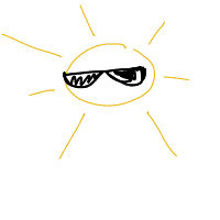 sun wearing sunglasses drawing by ermhi in Artbitrator
