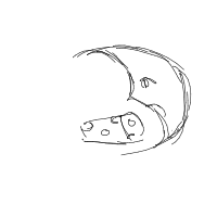 moon eating cheese drawing by ermhi in Artbitrator