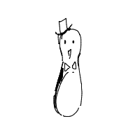 penguin with a hat drawing by ermhi in Artbitrator