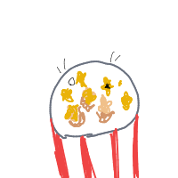 popcorn popping drawing by ermhi in Artbitrator